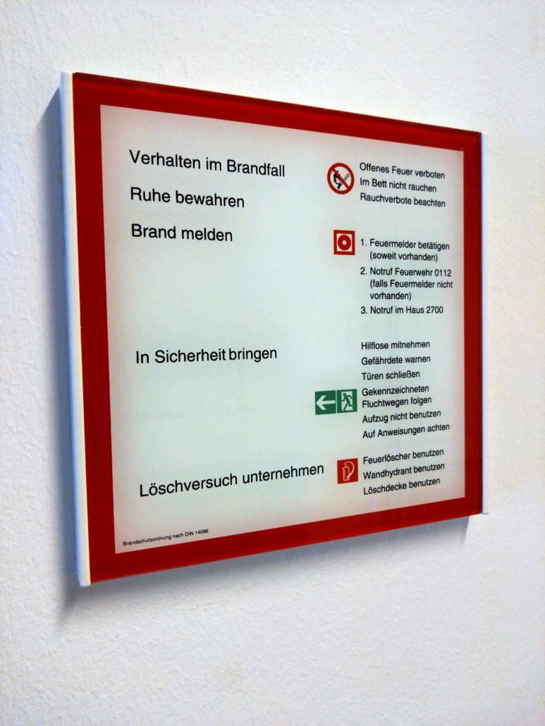 Abbildung Schild Brandschutzordnung